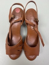 1980s Vintage Socialites Womens Dress Shoes Size 8 1/2 Leather Top