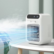 .Desk Top Water Cooling Fan Mini 2 Speed Table Humidification Air Cooler For