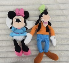 New Vintage Lot 2 Beanbag Minnie Mouse, Goofy