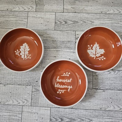 Rae Dunn Harvest Blessings 3 Piece Bowl Set, NEW!