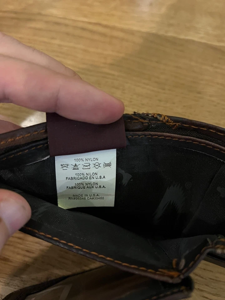 Cartera de cuero Oakley Archive vintage plegable marrón coleccionable rara hecha en EE. UU. Foto 3 de 4