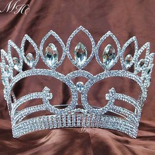 Fantastic Large Tiaras 5.5" Pageant Crowns Rhinestones Wedding Party Hair Diadem