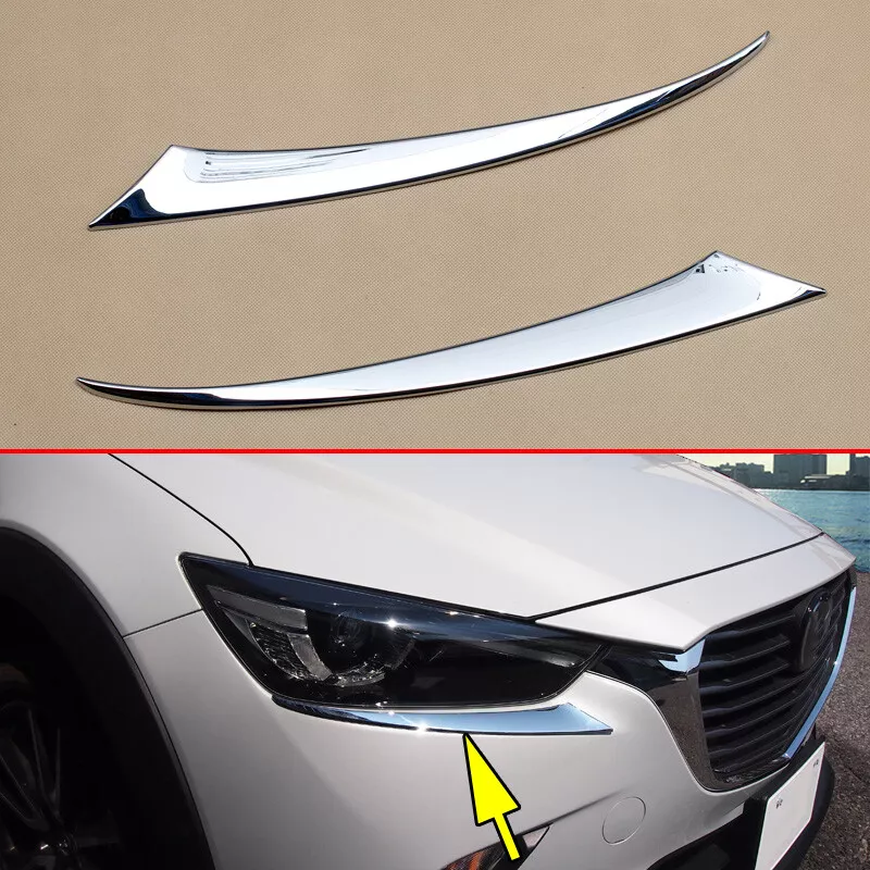 Head Light Lamp Cover Molding Strip Trim For Mazda CX 3 2016 2021