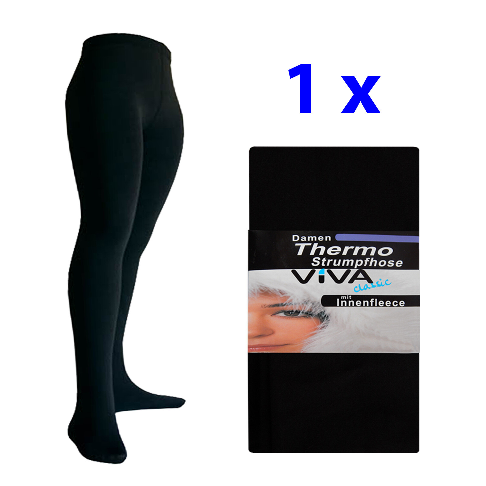 Damen Thermostrumpfhose lang stretch Baumwolle Fleece warm Größe ***L