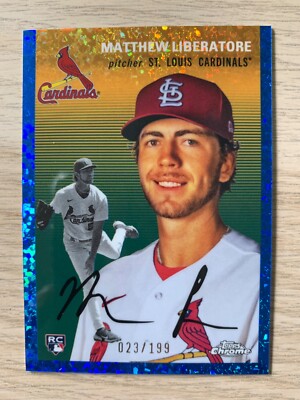 2023 Topps Chrome Platinum blue rc MATTHEW LIBERATORE #ed 23/199! St. Louis Card