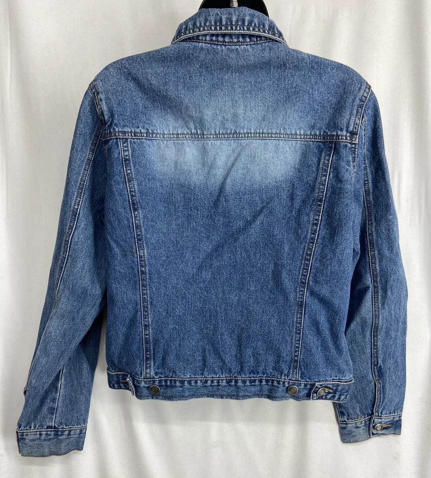 Chaqueta Denim Azul Súper Linda Faded Glory Auténtica Juvenil Talla Grande (12-14) Niña Foto 3 de 4