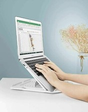 Adjustable Laptop Stand for Ergonomic Use - Reduces Neck Pain, Fits 16" Devices