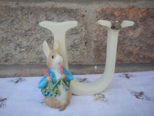 PETER RABBIT WITH RADISHES LETTER U FIGUIRINE NWOT