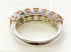 HSN Colleen Lopez Sterling Silver 7-Stone Spessartite Gemstone Band Ring Size 8 — photo 5