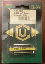 NIB DB25 Male/Female Slim Gender Changer For Parallel Serial Cables And Printers