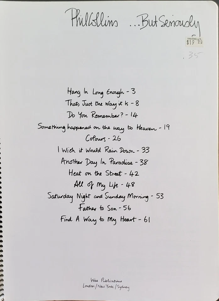 Phil Collins But Seriously Piano Vocal Guitar Sheet Music Song Book - Image 2 of 4