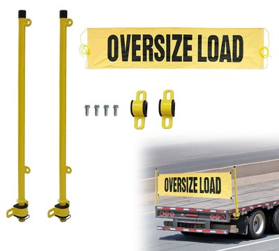 1PK 18''x84'' Reversible Oversize Load Sign & 2PK 28''x3''Load Sign Mounting Bracket