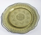 Vintage Patrician Spoke Federal Depression Glass Amber Yellow 11" Plate Platter