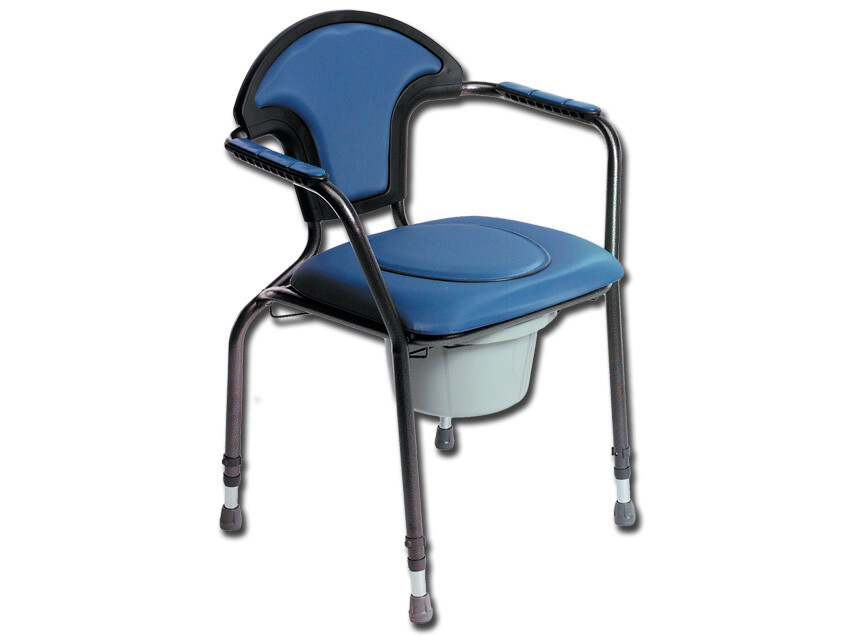 SEDIA COMODA WC BAGNO IMBOTTITA REGOLABILE 130KG MASSIMA IGIENE GIMA 6.6 KG
