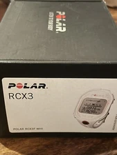 POLAR RCX 3F WHITE MONITOR HEART WATCH SPORT FITNESS 90042182 NEEDS Btry