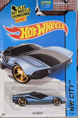 Hot Wheels La Fasta Treasure Hunt Blue 2014 HW Speed Team 4/10 Diecast 1:64 Car