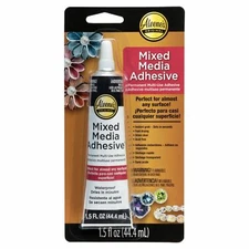 Aleene's MIXED MEDIA ADHESIVE CLEAR Permanent Multi-Use INSTANT GRAB FAST DRYING