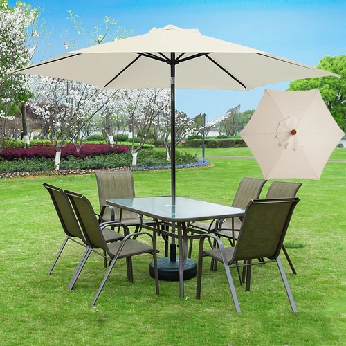 Outdoor Terrassenschirm Ersatztuch Gartenschirm Abdeckung Sonnenschutz Sonnendach - Bild 9 von 60