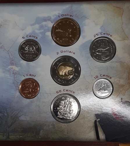 2004 Canada Seven Coin Gift Set Ensemble-Congratulations In OGP - Picture 3 of 4
