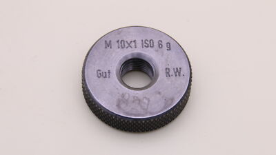 Gewindelehrring Gewindelehre M10x1 6G Prüfring Gutseite