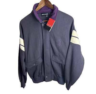 Vintage Pierre Cardin Men s Track Jacket Sweatshirt Zip Up Size Small NWT