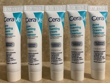  5 Cerave Acne Foaming Cream Cleanser .34 oz 10 ml Travel Size