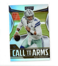 2021 Panini Playoff Call To Arms Silver Prizm Dak Prescott Insert Card #CA-DPR