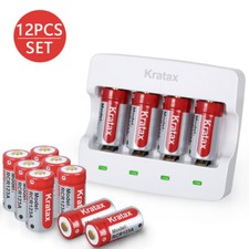 Arlo Camera Battery Kratax 3.7V RCR123A Lithium Rechargeable Batteries Charger