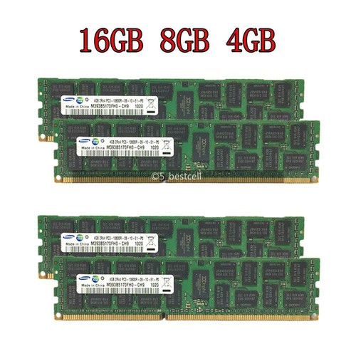 Samsung 16GB 8GB 4GB REG 2Rx4 1066 1333 1600 1866 MHz Server Reg ECC Ram lot - Picture 2 of 2