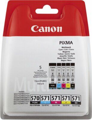 Original PGI-570/CLI-571 Canon Multipack für Pixma MG5751 MG5750 Drucker