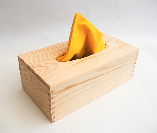 Square / Rectangular Plain Wooden Tissue Box Cover Wood Holder for Decoupage - Picture 3 of 20