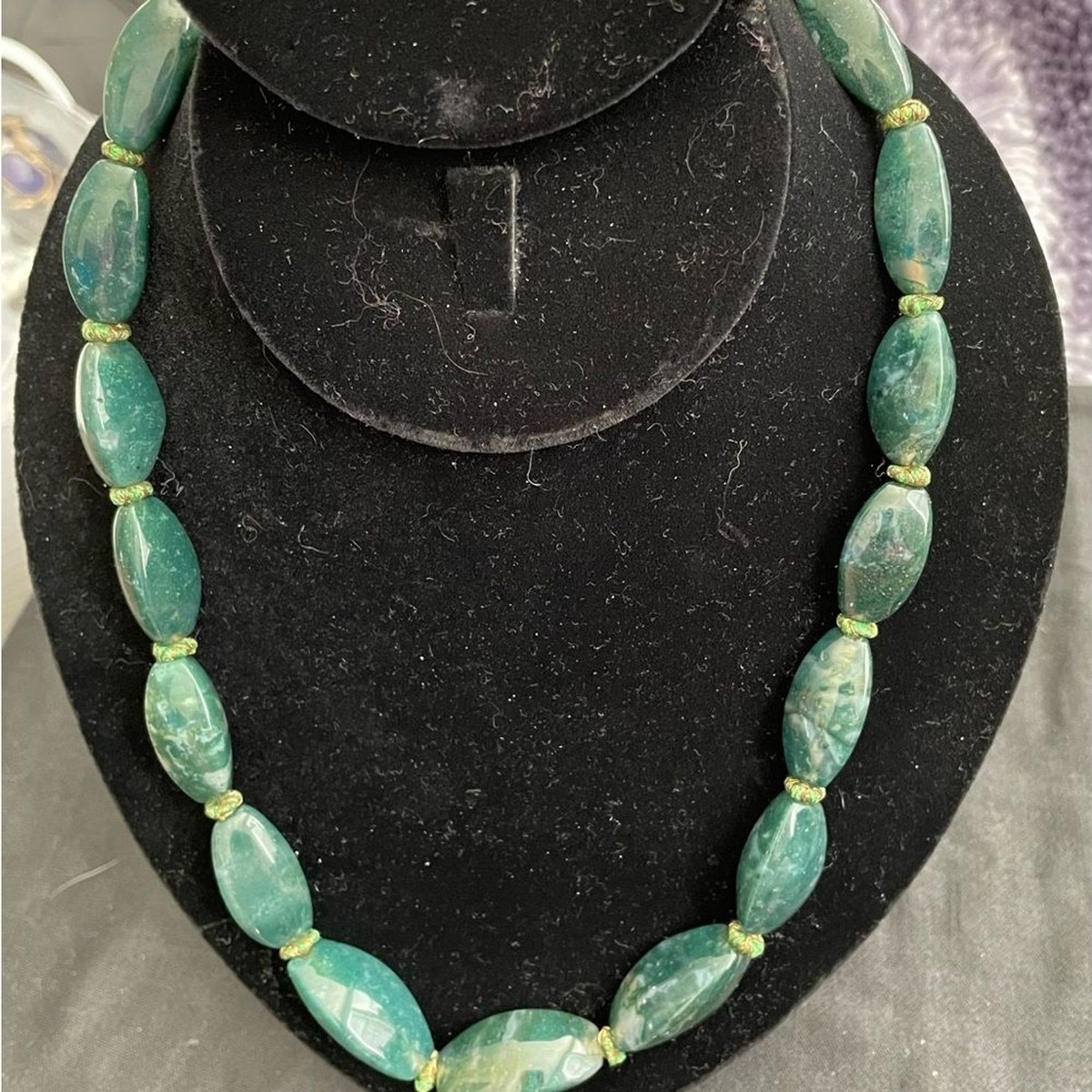 Moss agate necklace