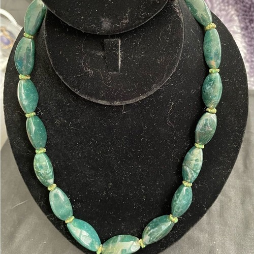 Moss agate necklace