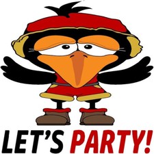 30 Custom Red Party Crow Personalized Address Labels
