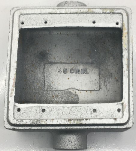 FDC250 APPLETON 5 88 INCHCH X 2 69 INCHCH 45 CU INCHCH 2 GANG EACH END 