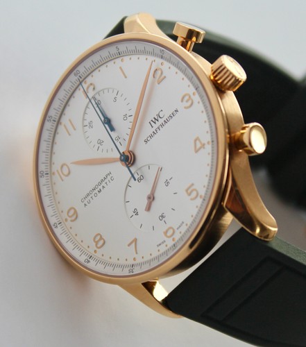 IWC Mens Watch IW3714-02 PORTUGIESER SOLID 18K GOLD, NEW IWC STRAP, MSRP $18,200