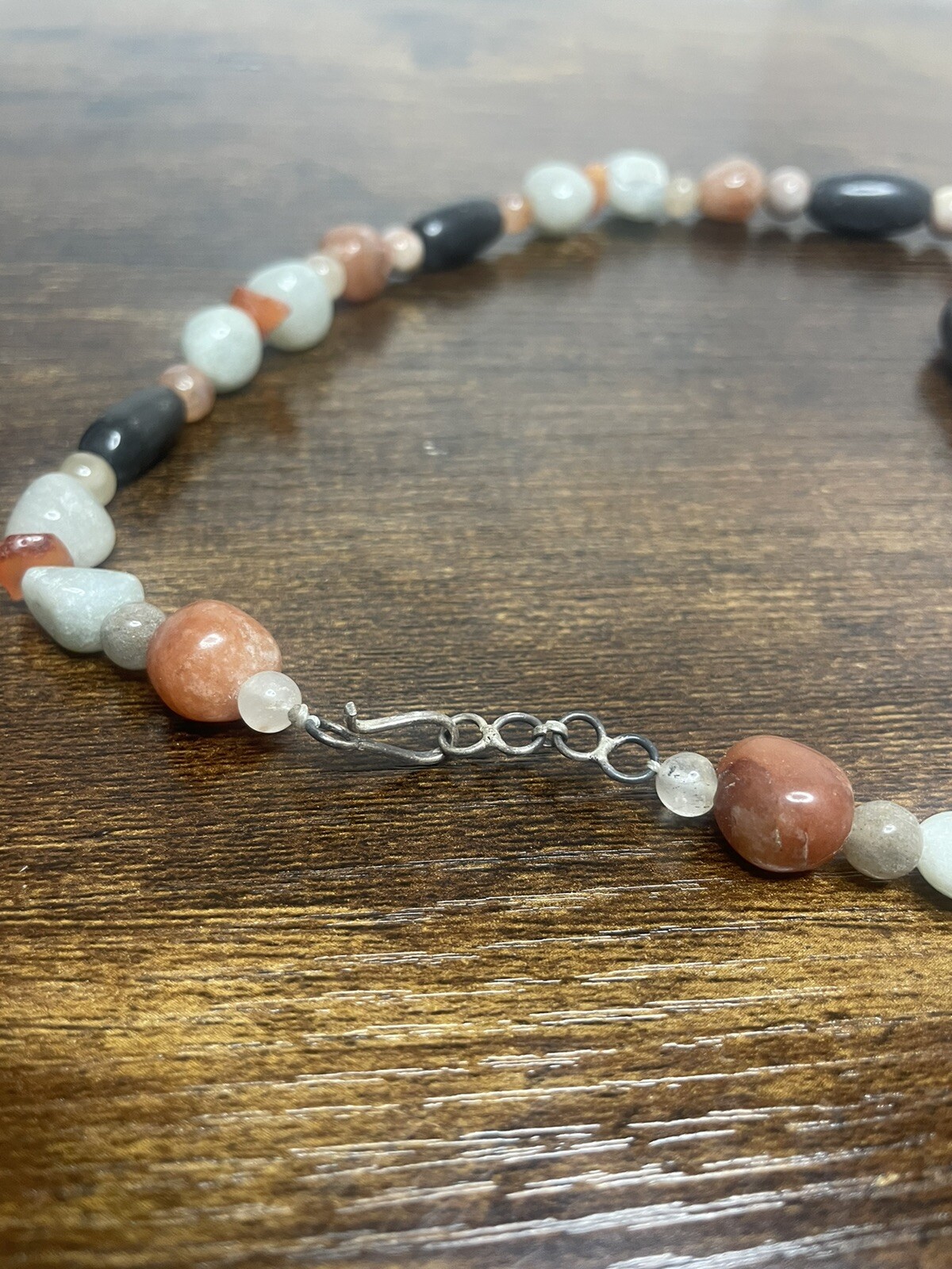 Beautiful Tumbled Stone BEADED Statement NECKLACE… - image 4