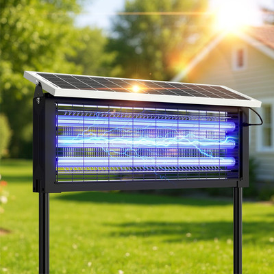 Solar Bug Zapper Outdoor, 30W Large Mosquito Zapper, Electric Mosquito Killer Ou