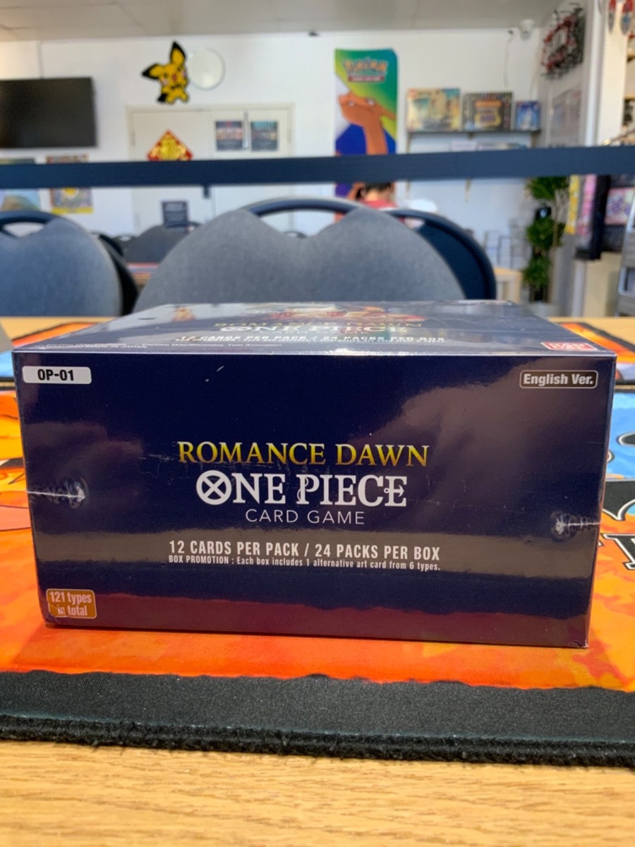 One Piece TCG - OP-01 Romance Dawn Booster Box Blue Bottom Sealed New | eBay