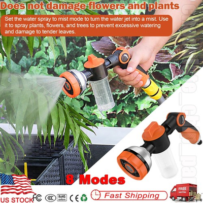 #ad #ad 8 in1 Car Wash Brush Foam Gun Garden Hose Nozzle Foam Cannon Bottle Soap Sprayer $11.99