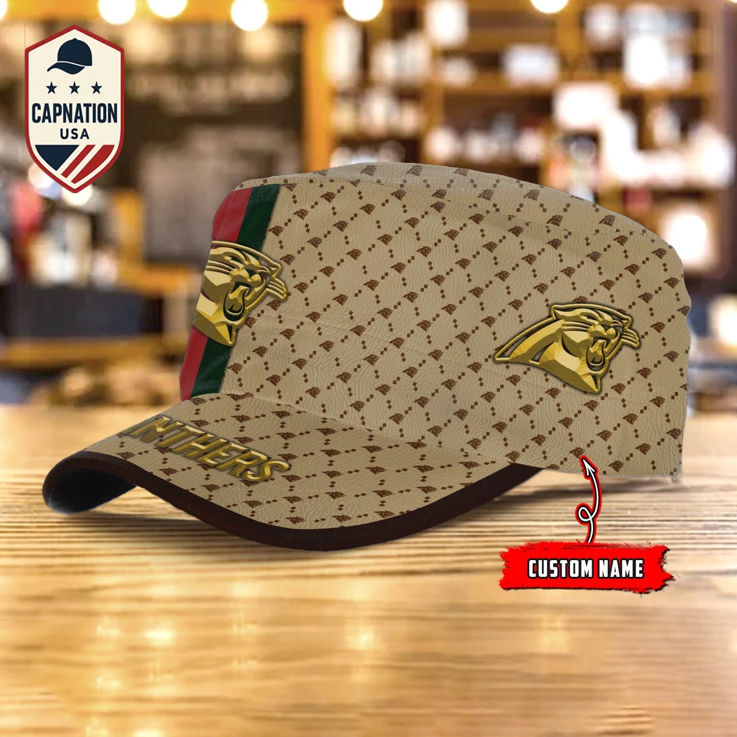 Carolina-Panthers Military Cap Custom Name Football football Sports Hat For Men