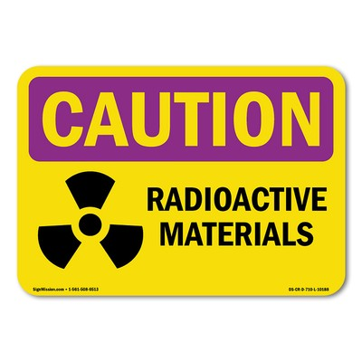 #ad Radioactive Materials OSHA Caution Radiation Sign Metal Plastic Decal $36.99
