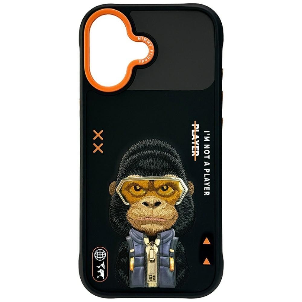 Nimmy Cool & Cute 2.0 Gorilla Case with MagSafe for iPhone 17 6.3"" Black Orange