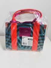 Kurt Geiger Southbank Extra Small Tote Green Canvas Rainbow Bag