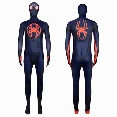 Herren Spider-Man Miles Morales Cosplay Kostüm Karneval Fasching Body Jumpsuit