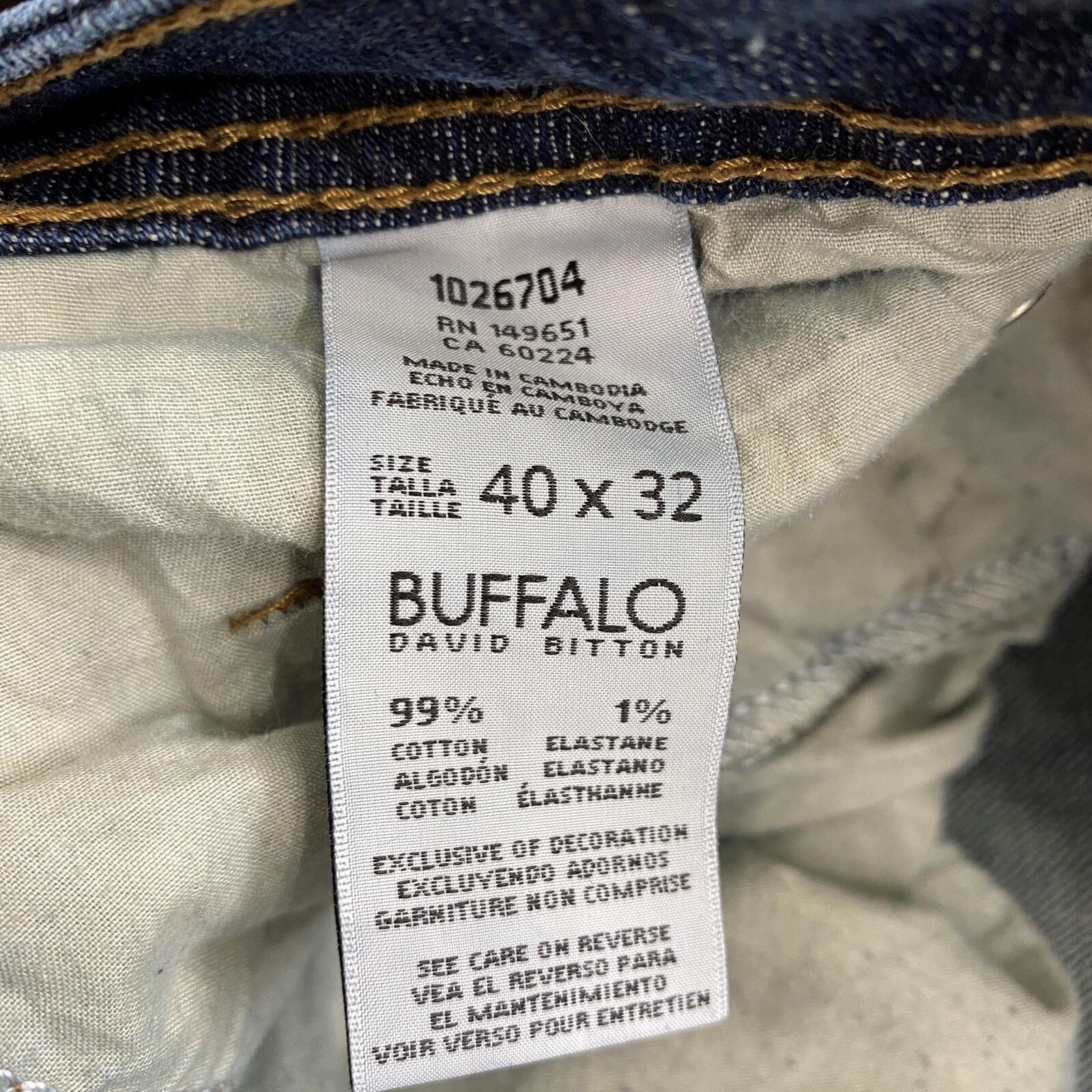 BUFFALO Driven-X Basic Straight Stretch Blue Deni… - image 11