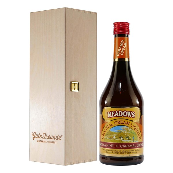 Meadows Cream Liqueur Caramel Mit Geschenk-Holzkiste-image