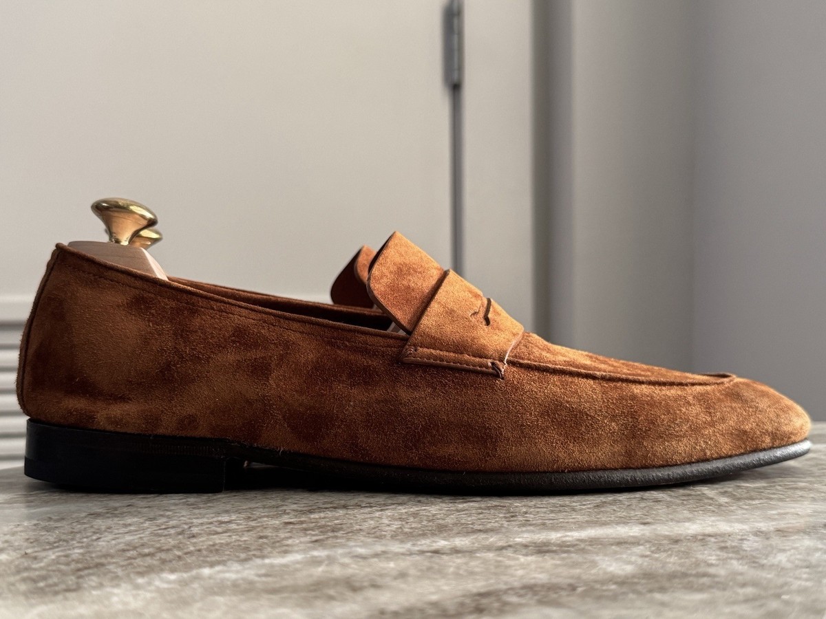 Ermenegildo Zegna L\'Asola Flex Loafer Slipper Shoe 9.5 / US 10.5 Moc Suede Green Ermenegildo Zegna Casual Shoes Men main image 3