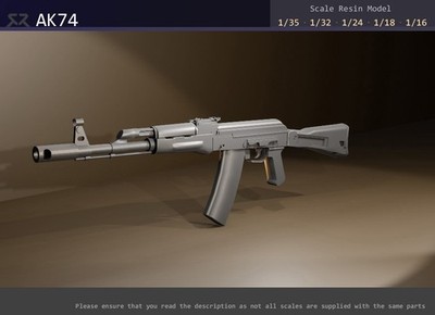 AK74 (AK-74) Kalaschnikow - 1/35, 1/32, 1/24, 1/18, 1/16 Resinmodell