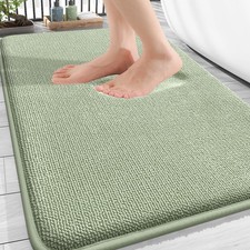 Thick Memory Foam Bath Mat 30x20, Soft Non-Slip, Quick Dry, Sage Green
